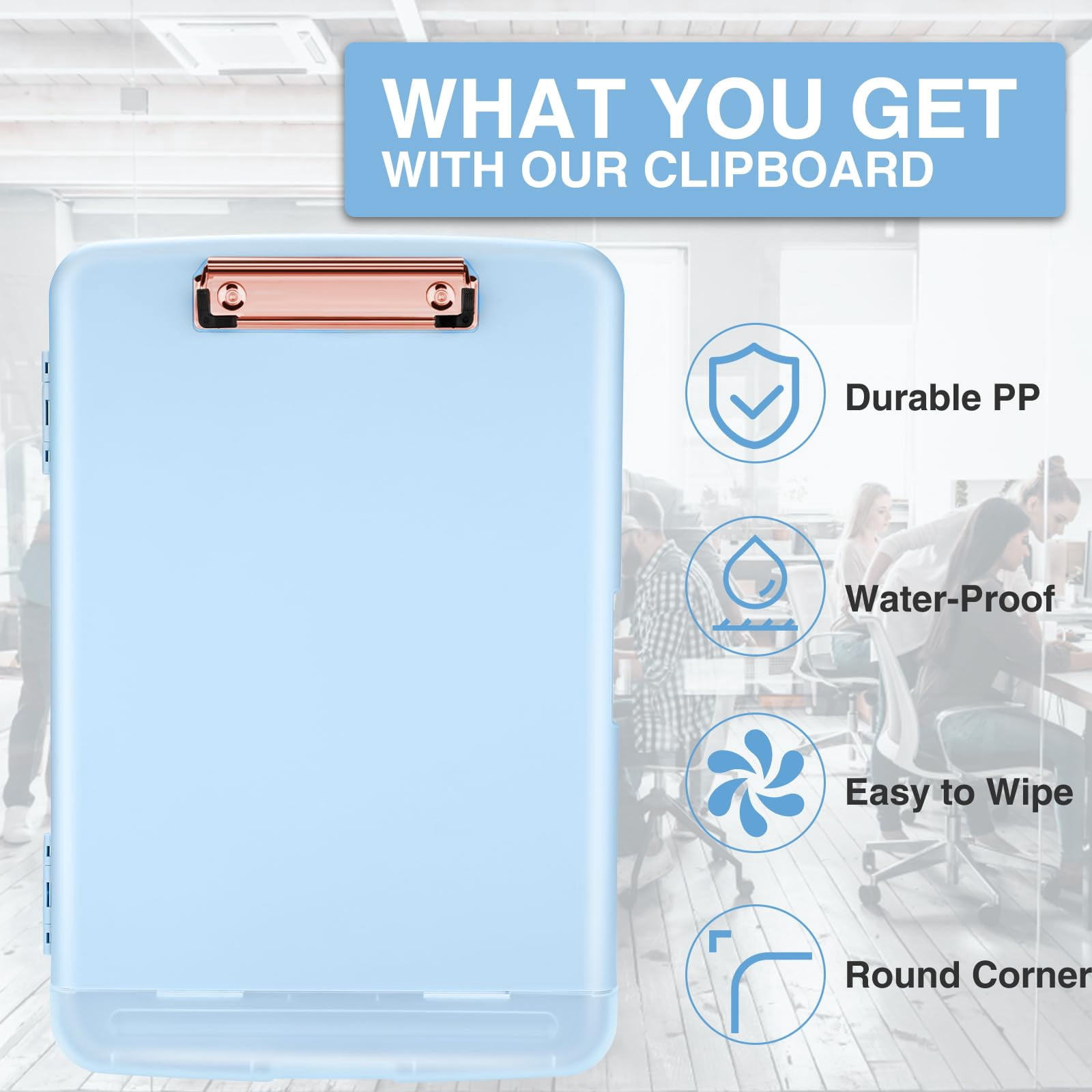 Clipboards With Storage  High Capacity Clip Boards 8.5x11 Pen Holder Heavy Duty Plastic Paper Organization Folder Cases Letter / A4 Size For Nurse Teachers School & Office Supplies