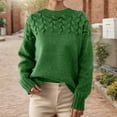 thumbnail image 2 of Gyexs Womens Fall Sweaters Neck Long Sleeve Fuzzy Knit Tops Wool Base Layer Sweater Pullover Tops Fall Winter Outfits, Green, Size XXXL, 2 of 4