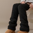 thumbnail image 2 of Women's Fuzzy Thigh high Socks Over Knee High Plush Slipper Winter Indoor Sleeping Fluffy Long Leg Warmers, 2 of 4