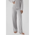 thumbnail image 4 of Gap GapBody Women's 2-Pc. Notched-Collar Long-Sleeve Pajamas Set - Grey Large, 4 of 5