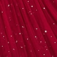 thumbnail image 6 of ZACPNCV Girl Sparkly Sequins Star Dress Flutter Sleeve Tulle Tutu Teen Girl Birthday Dress Kids Wedding Christmas Outfits Red 9-10 Years, 6 of 9