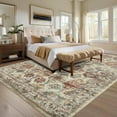 thumbnail image 2 of Hasoo Large Indoor Washable Area Rug 10' x 13' Floral Rugs for Living Room Geometric Throw Floor Mats Non-Slip Accent Carpet Colorful, 2 of 7