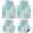 Turquoise, Silver, Gray, variant on Pink Buffalo Plaid Car Floor Mats 4 Pieces, Front & Rear Auto Carpet Mats Full Set with Rubber Backing, Farmhouse Modern Checkered Universal All Weather Car Floor Protectors for SUV Truck Van