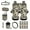 Aztec Ethnic Cow Print, variant on Jeiento Galaxy Wolf 15 PCS Car Seat Cover Full Set with Steering Wheel Cover Seat Belt Strap Cover Trash Cans Rear View Mirror Cover Cup Coaster Keychain Air Vent Storage Bag Car Decor