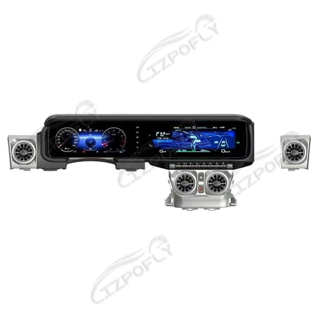 Lizpofly 12.3 inch screen car radio+dashboard integrated For Toyota Land Cruiser LC200 2010-2017 supports Android Auto GPS navigation and multimedia stereo receiver