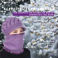 thumbnail image 4 of Sonducket 2020 nuevo calentador de cuello femenino Otoño Invierno gorros sombreros máscara mujer invierno sombrero tejido sombreros bufanda conjunto Sombreros Púrpura claro, 4 of 8