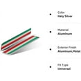 thumbnail image 3 of HSHDLDF Car Styling 3D Aluminum Epoxy National Flag Logo Emblem Sticker Metal Decal Badge Auto Exterior Accessory (Italy Silver), 3 of 3