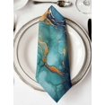thumbnail image 2 of nqOlkjepod Turquoise Blue Cloth Napkins Set of 6 Reusable Dinner Napkins, Modern Teal Gold Marble Textured Cocktail Napkin Washable Table Napkins for Wedding/Holiday Party/Baby Shower 20"x20", 2 of 8