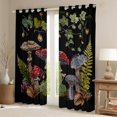 thumbnail image 2 of Manfei Wild Mushroom Black Out Curtains, Botanical Plant Curtains Pack of 2 (42x63 Each), Vintage Embroidery Style Bedroom Curtains, Luxury Bedroom Decor, 2 of 6
