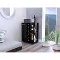 thumbnail image 2 of TUHOME Bar Cart Engineered Wood Bar Carts in  Black, 2 of 12