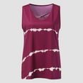 thumbnail image 4 of Womens Clothes Clearance under $5.00 Clothing Fashion Women Printed Stripe V-Neck Tank Sleeveless Casual Tee Tops Blouse, 4 of 6