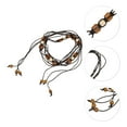 thumbnail image 4 of Unique Bargains Hand-beaded Weaving Handmade Cord Belt for Styling Coffee Color, 4 of 6