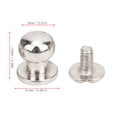 thumbnail image 4 of 20PCS 9 X 8mm DIY Copper Rivets Round Head Nipple Nail Bag Shoes Accessories For Leather, 4 of 8