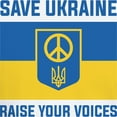 thumbnail image 3 of CafePress - Save Ukraine Raise Your Voices White T Shirt - Men's White Classic Cotton T-Shirts, 3 of 4