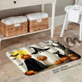 thumbnail image 2 of SXPUBZ Halloween Ghost Pumpkin Non Slip Flannel Floor Mat for Bathroom Kitchen Bedroom Decor 16x24 inch, 2 of 5