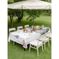 thumbnail image 5 of 60x102 Inch Outdoor Tablecloth with Umbrella Hole Zipper Rectangle Happy Easter Rabbit Rectangular Tablecloths Outside Waterproof Cute Bunny Spring Flowers Butterfly Patio Table Cover for Picnic, 5 of 8