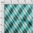 thumbnail image 2 of oneOone Polyester Spandex Turquoise Blue Fabric Check Sewing Material Print Fabric By The Yard 56 Inch Wide, 2 of 4
