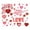 B #017, variant on Valentine's Day Window Clings, Red Heart Vinyl Window Sticker Decals for Valentines Party Galentines Anniversary Windows Decorations