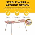 thumbnail image 4 of Easter Table Cloths for 8 Foot Rectangle Tables, Spring Floral Watercolor Easter Eggs Bunny Flower Bow Patio Waterproof Elastic Fitted Tablecloths, Washable Rectangular Table Cover for Camping, 4 of 8