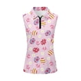thumbnail image 2 of Uorisanigo Easter Eggs Women's Dry-Fit Golf Shirts with Zipper Size 2XL Floral Casual Sleeveless Hiking Running Workout Tops for Women Outing Wear, 2 of 7