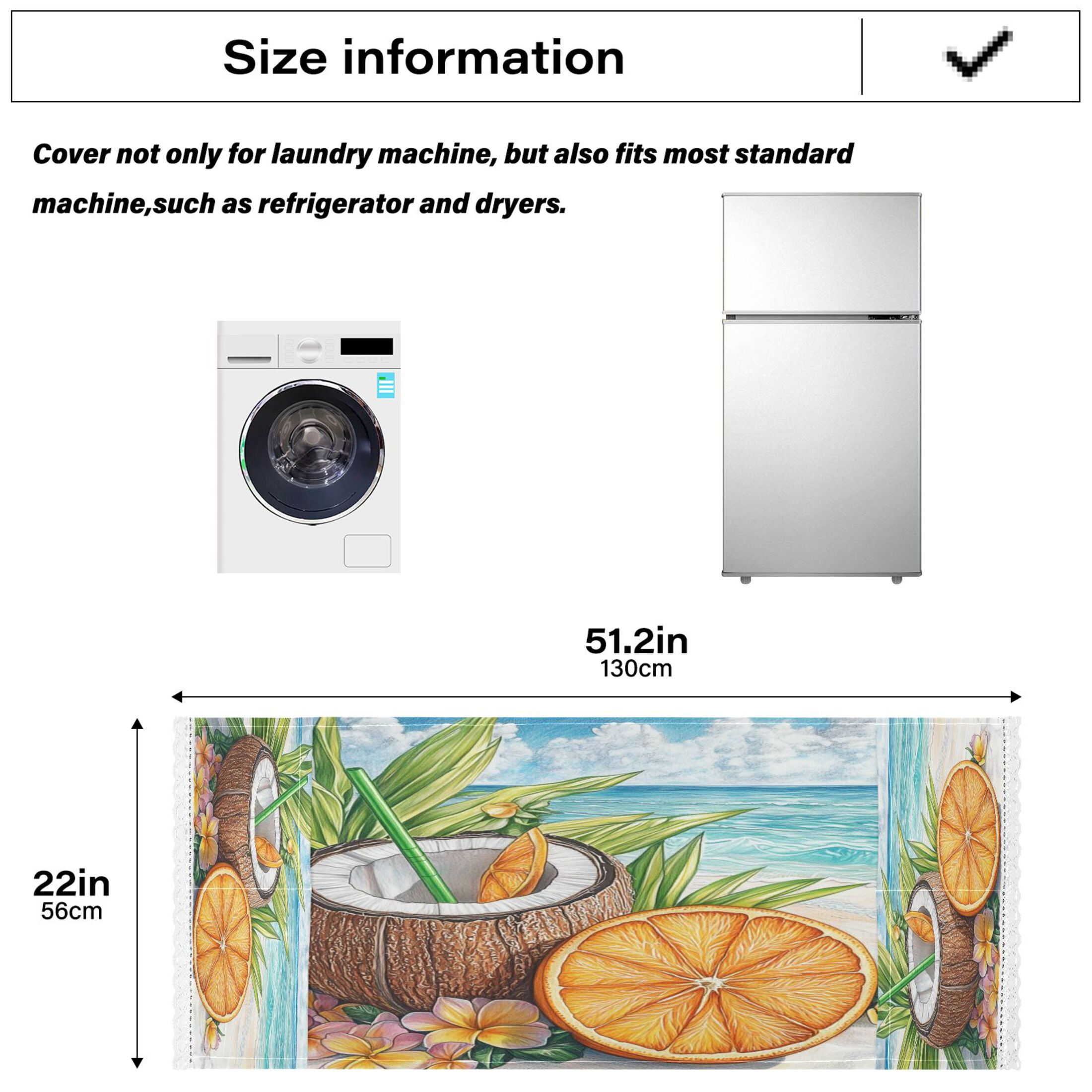 DEIARA Coconut Orange Slice Washing Machine Cloth Dryer Refrigerator Top Cover Protective Non-Slip Mat For Kitchen Laundry