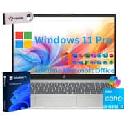 HP 17 inch Laptop, Intel Core i3-N305, ,17.3" HD+ , Intel Core i3-N305 (Beat Ryzen 5 7520U) 16GB RAM, 256GB SSD, Webcam, Bluetooth, Wi-Fi, Lifetime MS Office ,Windows 11 Pro For Business and Student