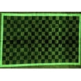thumbnail image 1 of Ahgly Company Indoor Rectangle Checkered Green Modern Area Rugs, 6' x 9', 1 of 4