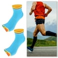 thumbnail image 3 of 4 Pairs Half Finger Toe Socks Men Women Non Slip Sticky Five Finger Socks for Yoga Daily Fit Mutlicolor Sky Blue, 3 of 7