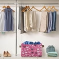 thumbnail image 4 of Coolnut Pink Stars Foldable Storage Basket for Shelves, Collapsible Sturdy Storage Bin with Handles, Canvas Storage Cube for Organizing Closet 1PC Home Decor, 4 of 7