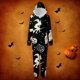 thumbnail image 1 of Family Halloween Pjs Matching Sets Halloween Print Long Sleeve Zippered One Piece Pajama Hooded Jumpsuit Winter Halloween Pjs Family Set, 1 of 4