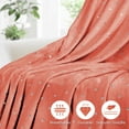 thumbnail image 4 of Superior Fleece Plush Fluffy Soft Blanket, Polka Dot Creamsicle, King, 4 of 9