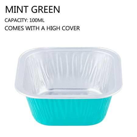 

Kehuoyezai Foil Cupcake Cups Square Lid Cupcake Cups Mini Cupcake Cups Kitchen Baking Cups 100 PCS