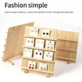 thumbnail image 6 of Practical Jewelry Holder Wood Earring Display Stand Office Display Rack for Jewelry and Business Cards at Home or Retail, 6 of 21
