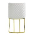 thumbnail image 3 of White and Gold Side Chairs - Comfortable for After - dinner Talks, 3 of 4