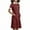 Wine, variant on Efsteb Summer Dresses for Women 2025 Crew Neck with Pockets Button Nurse Dress Work Midi Dress Fashion Sundresses Solid Color Comfy Short Sleeve Summer Casual Dresses (Black,XL)