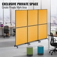 thumbnail image 3 of VEVOR Acoustic Room Divider 72"x66" Office Partition Panel 3 Pack Office Divider Wall Orange Color Office Dividers Partition Wall Polyester & 45 Steel Cubicle Wall Reduce Noise and Visual Distractions, 3 of 9