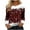 Wine, variant on Women's Christmas Shirts Furry Collar Merry Christmas Tree Shirts Long Sleeve Xmas Holiday Party Tees Tops