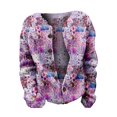 thumbnail image 4 of Pyhlmscde Women's Fall Cute Print Knit Cardigan Sweater, Womens Tops, Fall Clothes, Cardigan Sweaters for Women, 4 of 5
