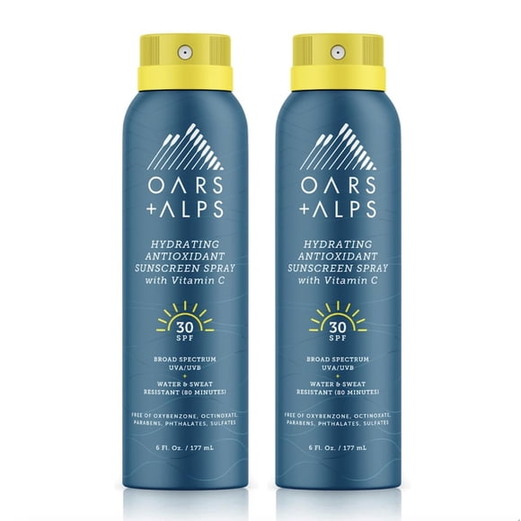 Spray de protección solar hidratante Oars + Alps SPF 50, 177 ml, paquete de 2