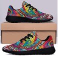 thumbnail image 3 of Hippie Imagine All The People Living Life In Peace Shoes Sneakers Black Size 10, 3 of 7