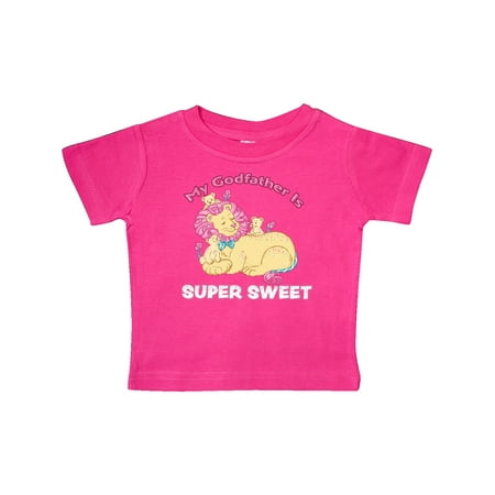 

Inktastic My Godfather Is Super Sweet Cotton Candy Lions Gift Baby Boy or Baby Girl T-Shirt