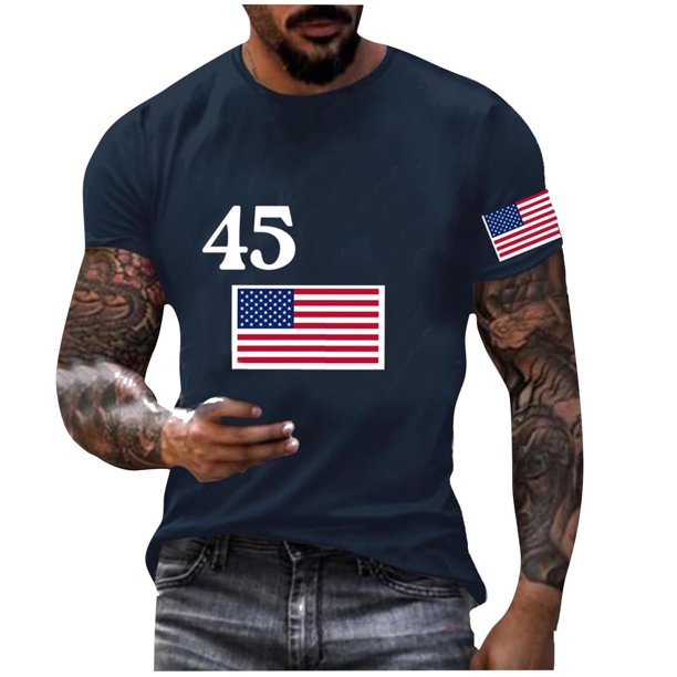 Mens Casual Pantalones Cortos Raya Impresión Suéter Fitness Deportes Camiseta, Poliéster Cuello Redondo Blusa para Al Aire Libre, Diario Y Primavera Verano Desgaste
