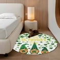 thumbnail image 2 of Round Rugs 3 Ft, St. Patrick's Day Non Slip Area Rugs for Kitchen Bedroom Entryway, Green Leaf Gnomes Shamrock Clovers Washable Carpet Runner Rug Floor Mats for Bedroom Home Decor, 2 of 8