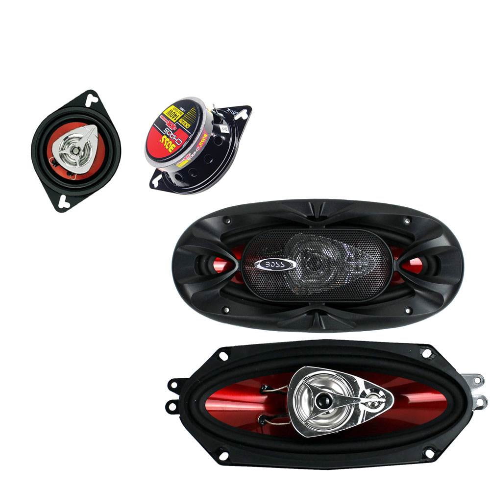 BOSS 3.5" 2Way Car Speakers + 4"x10" 3Way Chaos Exxtreme Car Speakers