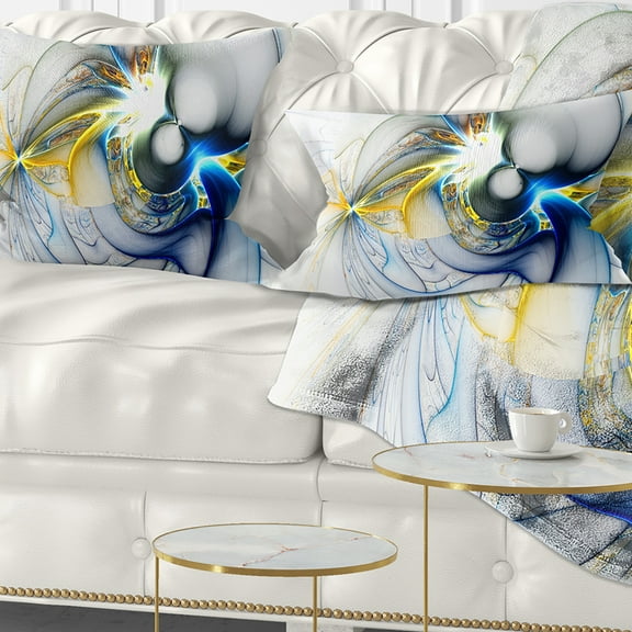 Designart Shining Multi Colored Plasma - Abstract Throw Pillow - 12x20