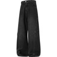 thumbnail image 2 of Barrel Jeans Mens Y2K Denim Pants Casual Baggy Jeans Elastic Waist Jeans for Mens Black1 XXL, 2 of 4