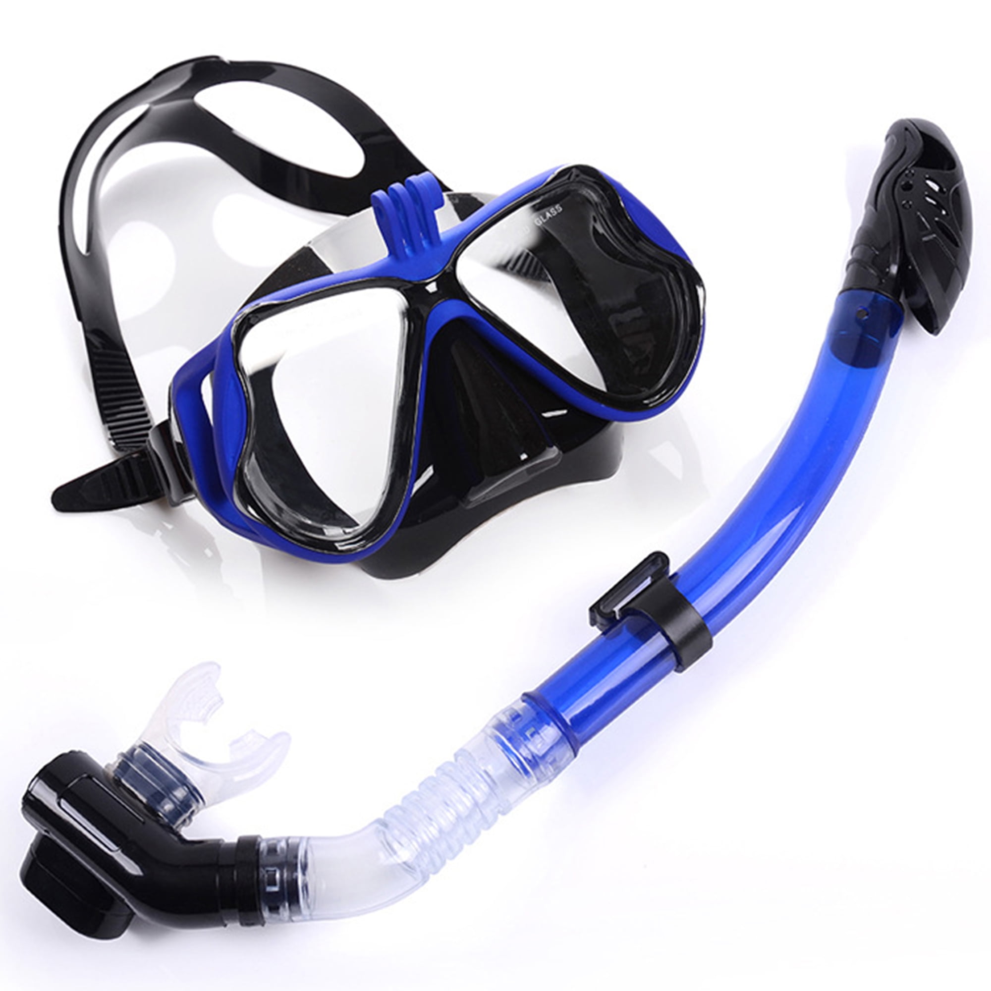 NK Resistant Tempered Glass Lens Mask Snorkel Mouthpiece Snorkeling