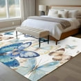thumbnail image 4 of Blue Butterfly Farmhouse Area Rug 5x7 FT, Non Slip Bedroom Throw Carpet, Spring Pastoral Butterflies Washable Soft Floor Carpet Non-Shedding Rug for Dining Room Bedside Classroom Desk, 4 of 9