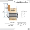 thumbnail image 4 of 6 PCS Cam Locks, Keyed Alike Cam Lock, Cabinet Cam Lock with Keys, Secure Zinc Alloy Lock Replacement for Truck Toolbox Mailbox File Drawer Dresser RV Door, Fits on 1" Max Panel Thickness, 4 of 5