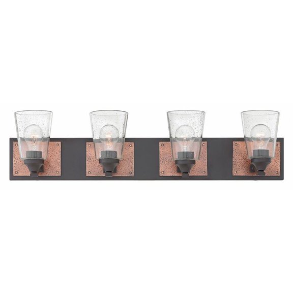 4 Light Bathroom Vanity in Rustic-Industrial Style 32.75 inches Wide By 7.8 inches High-Buckeye Bronze Finish Bailey Street Home 81-Bel-3086644